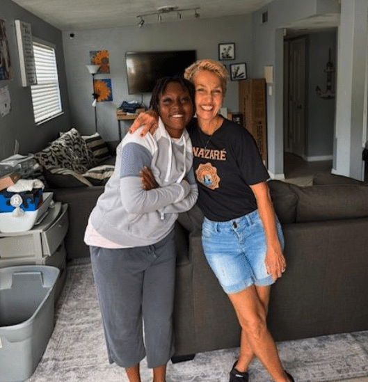 Regina working with Fostering Hearts Staff